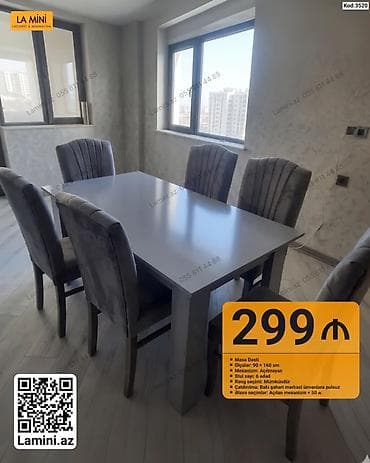 kohnə stul: LA MİNİ masa dəsti - Masa ölçüsü: 90 × 160 sm - Mexanizm: açılmayan - — 1