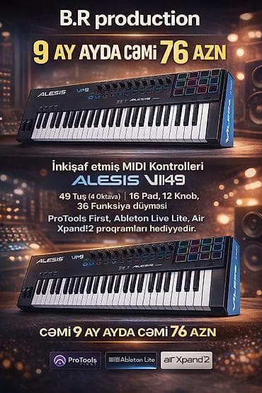 Alesis VI49 – İnkişaf etmiş MIDI klaviatura kontrolçüsü - 49 tuş (4 — 1