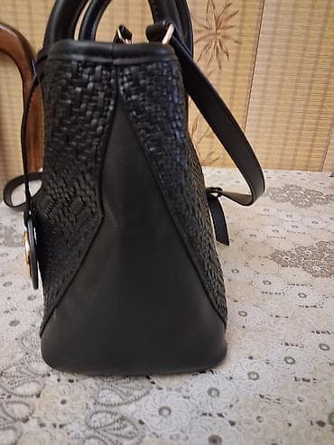 cins sumka: Pierre Cardin Paris qadın çantası – qara rəng - Material: toxunuş — 7