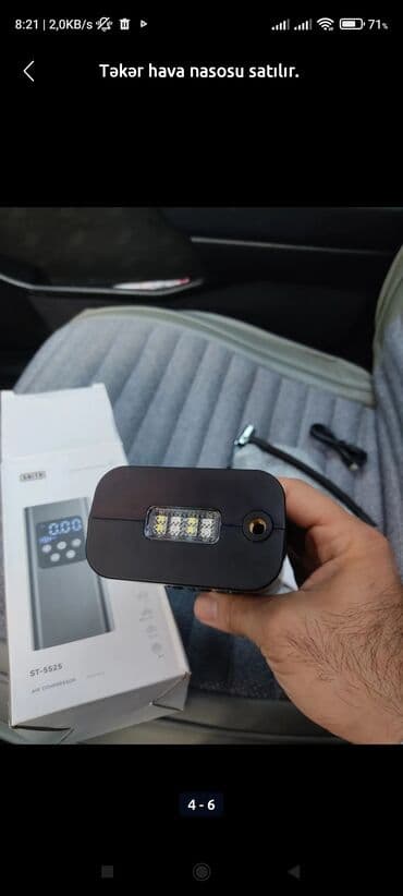 teker temiri avadanligi: Təkər hava nasosu satılır. * Universaldir bütün maşınlara gedir usb — 2