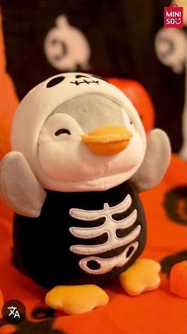 Детская одежда и обувь: MINISO peluş oyuncağı – skelet kostyumlu pingvin - Yumşaq, toxunuşa — 1