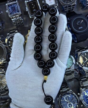 Eynəklər: Şüşə bəzəkli təsbeh – bir neçə rəng variantı - Material: cilalanmış — 6