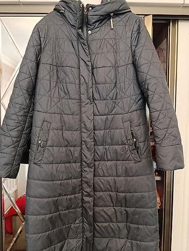 qu tükü: Qadın şişmə palto – uzun model - Rəng: tünd boz (antrasit) - Uzunluq — 2