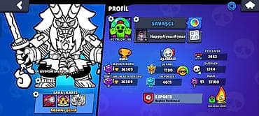 ziyafet geyimi: Brawl Stars oyun hesabı profil və geniş kostyum kolleksiyası — 1