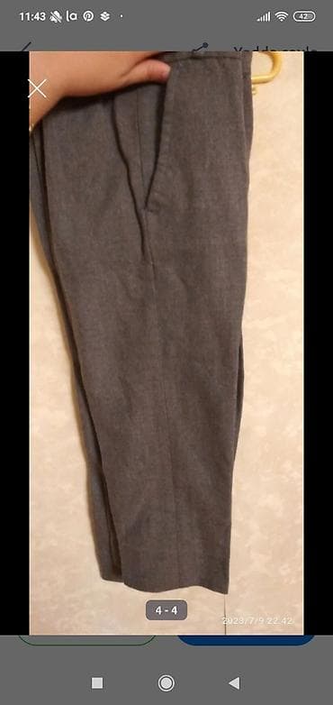 Детские электрокары: Uşaq klassik şalvarı,2eded şalvardır - Rəng: tünd boz/boz melanj - — 4