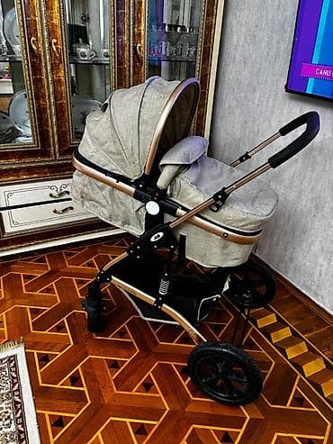 uşaqlar ucun saatlar: Uşaq arabası – çoxfunksiyalı, rahat və praktik model • Rəng: bej — 8