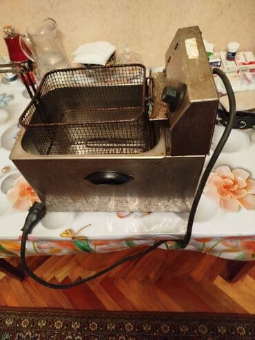 Duxovkalar: Elektrik fritöz - Paslanmayan polad korpuslu, masada istifadə üçün — 1