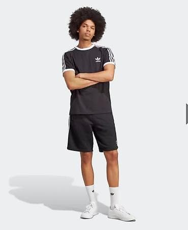 черно белые мужские футболки: Мужская футболка, Adidas, S, цвет - Черный — 4