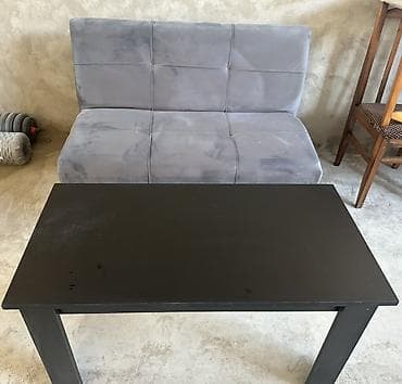 stollar ve stullar: Minimalist qonaq otağı dəsti - 2 nəfərlik kompakt divan: Boz rəngli — 3