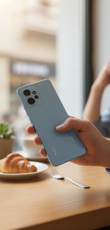 rog phone qiymeti: Redmi Note 12, 256 GB, rəng - Göy, Barmaq izi — 2