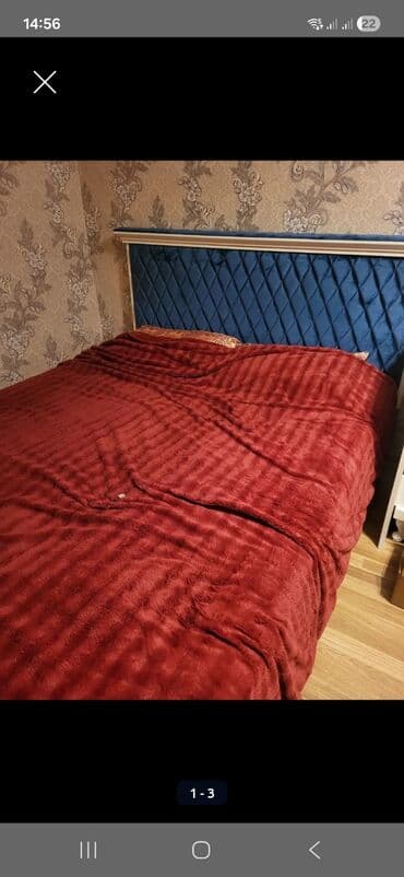 Yataq dəsti – yumşaq başlıqlı, klassik dizayn - Ölçü: ikinəfərlik