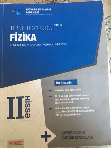Digər kitablar və jurnallar: Fizika toplu 2 ci hisse, kitab seliqelidir, içi temizdir