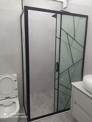 hamam ucun asma tavan: Üstü açıq kabina, Künc üçün — 3
