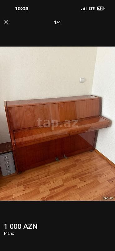 Musiqi alətləri: GEYER dik piano - Brend/model: GEYER upright (dik) piano - Korpus — 4