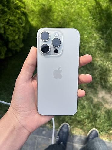 IPhone 15 Pro, 128 GB, Natural Titanium, Simsiz şarj, Face ID