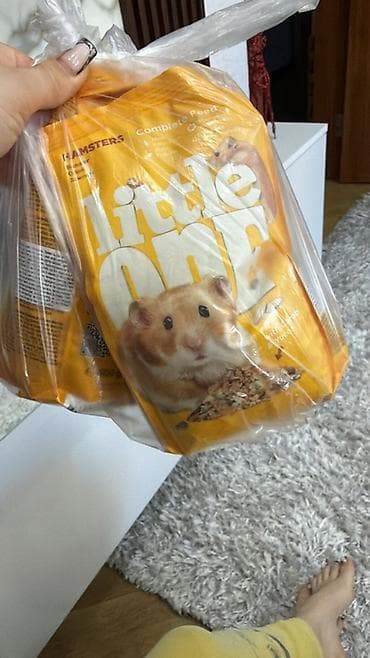 Hamster üçün tam dəst 2eded (erkek) hamster, 2 eded qefes, yem — 3