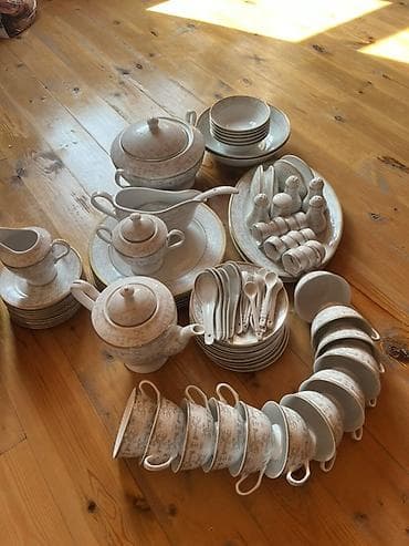 asma tavan ustasi: Nahar dəsti, rəng - Ağ, Farfor, 6 nəfərlik — 2