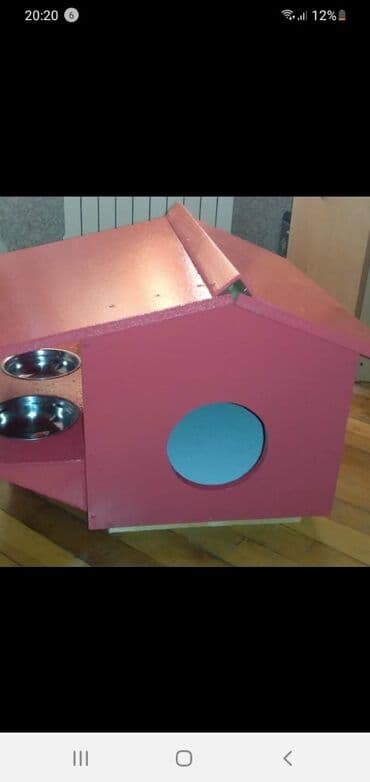 goyərcin yuvaları: Rəngli taxta heyvan evi/budaq evciyi - Material: taxta konstruksiya — 9