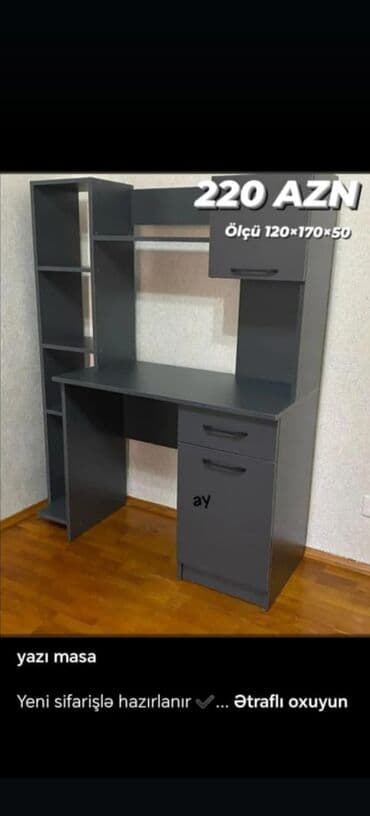 masa ustu komputerlerin qiymeti: Kompüter masası, Yeni, Açılmayan, Laminat, Dördbucaq masa — 2
