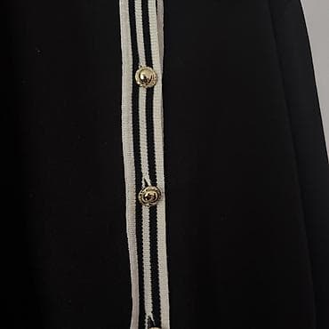 Шубы: Qadın trikotaj kardiqan – dənizçi üslubunda - Rəng: qara - Dizayn — 5