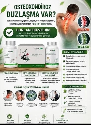 Osteoxondroz və duzlaşma üçün təbii dəstək paketi – Tiens məhsulları