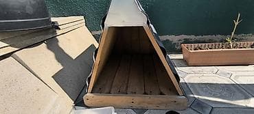 Taxta heyvan evi (kiçik it/pişik üçün) - Material: qalın taxta karkas