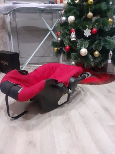 korpe uşaq cantalari: Uşaq avtomobil oturacağı (beşik tipli) - Rəng: qırmızı/qara - Beşik — 1