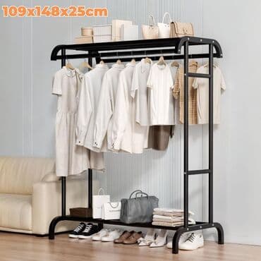 ev qaplari: Paltar Polkası Dəmir – Dayanıqlı və Praktik! 👕 Paltarlar üçün möhkəm — 1