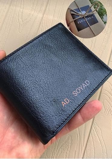 tergan sumkalar: Üzərinə adınız və soyadınız yazılı, sizə özəl pul qabı. 100% təmiz — 1