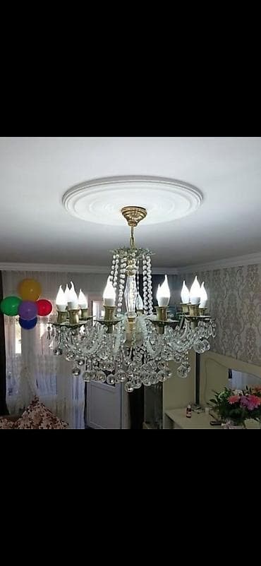 Çılçıraq, 10 və daha çox lampa, Xrustal