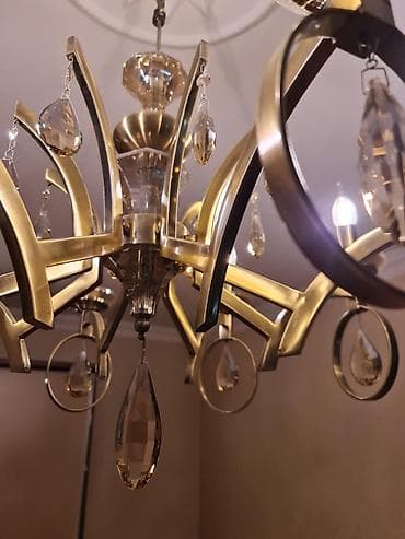 lüstralar: Çılçıraq, 8 lampa, Xrustal — 2