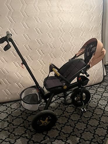 oyuncaq ekskavatorlar: Uşaq üçün 3 təkərli velosiped-araba (transformer) - 2-si arxada, 1-i — 1