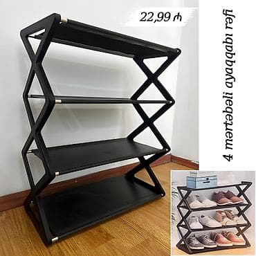 Yeni 4 mərtəbəli ayaqqabı rəfi – 23 azn Müasir dizaynlı, az yer tutur