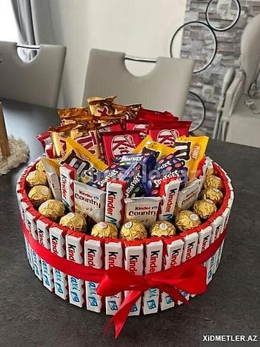 bayram papağı: Məhsul: Chupa Chups və Kinder konfet hədiyyə kompozisiyaları Təsvir: - — 6