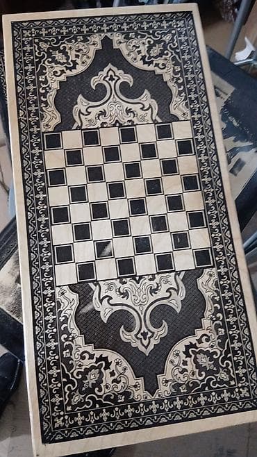 İdman çantaları: + 3 azn das ve zerler Ağacdan hazırlanmış 2-in-1 stolüstü oyun dəsti – — 6