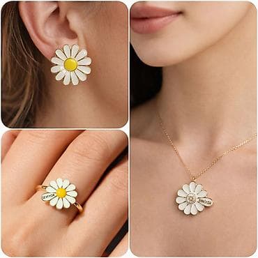 Çantalar: Dəstə daxildir: Üzük, Sırğa, Sep, Sarı qızıl, 585 Əyar, 8 g — 1