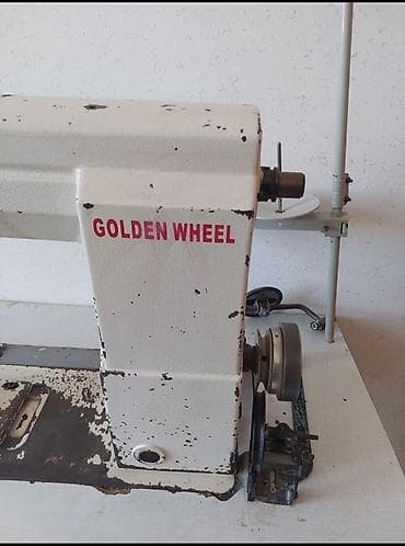 masin aparatura: Sənaye tikiş maşını – Golden Wheel (sütun tipli, rulon — 3