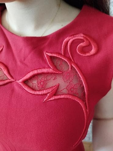 libaslar: Qadın qırmızı dar siluetli don - Rəng: tünd qırmızı (bordo tonlarına — 2