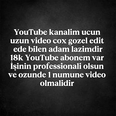 YouTube kanalım üçün uzun videoları yüksək səviyyədə montaj edə bilən