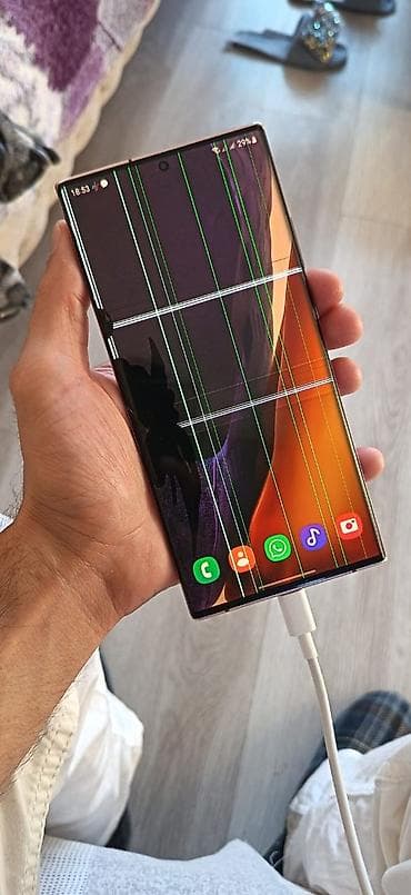 Техника и электроника: Samsung Galaxy Note 20 Ultra, 256 ГБ, цвет - Золотой, Face ID, Битый, Сенсорный — 1