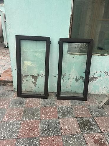 pvc qapi: Ölçüsü: Eni - 0,60 Hündürlüyü - 1,20 İki ədəd şüşəli — 2