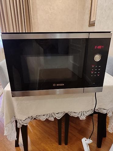 Mikrodalğalı soba Bosch, Quraşdırılan, Mikrodalğalar ilə, rəng - Qara