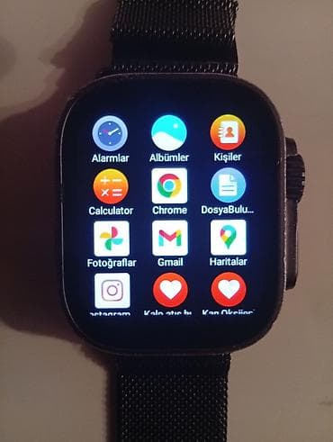 g8 max saat: İşlənmiş, Smart saat, Sensor ekran, rəng - Qara — 7