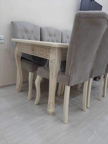 qonaq otagi ucun lusturlar: Qonaq otağı üçün, Dördbucaq masa, 6 stul — 3