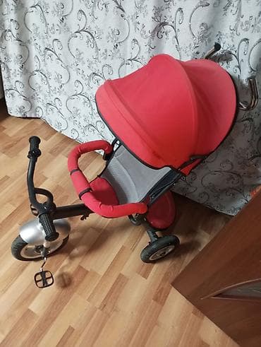 velosiped almaq: Uşaq üçün 3 təkərli velosiped-araba (qırmızı) - 2-si arxada, 1-i öndə — 1