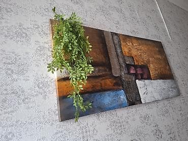 Abstrakt tekstural tablo - Texnika: akril/qarışıq texnika, qalın