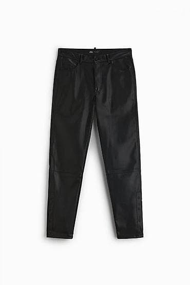 Zara Faux Leather Jeans Yüksək keyfiyyətli ekodəri (faux leather)