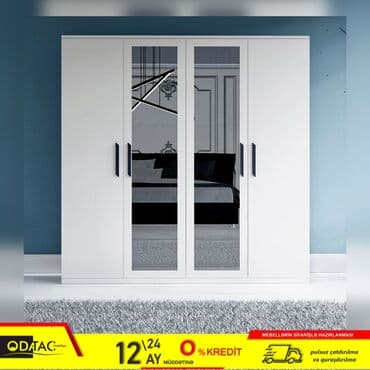 vitrin dolab: Yeni, Açılan, 4 qapılı Düz dolab, Dolab-asılqan, Azərbaycan — 1