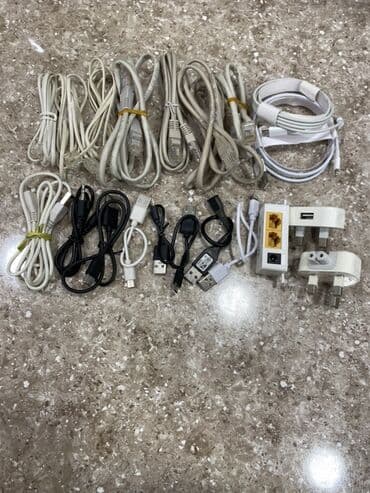 Kabel və adapter desti. müxtelif teyinatlı kabeller. telefon ve