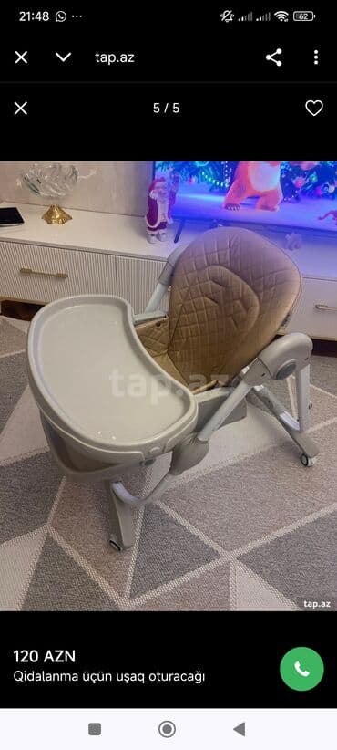 Qidalanma üçün uşaq oturacağı - Rahat və geniş oturacaq, yumşaq